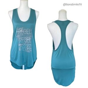 HAUTE HIPPIE - Rebel - Teal Blue Racerback Modal Tank Top - NWOT
